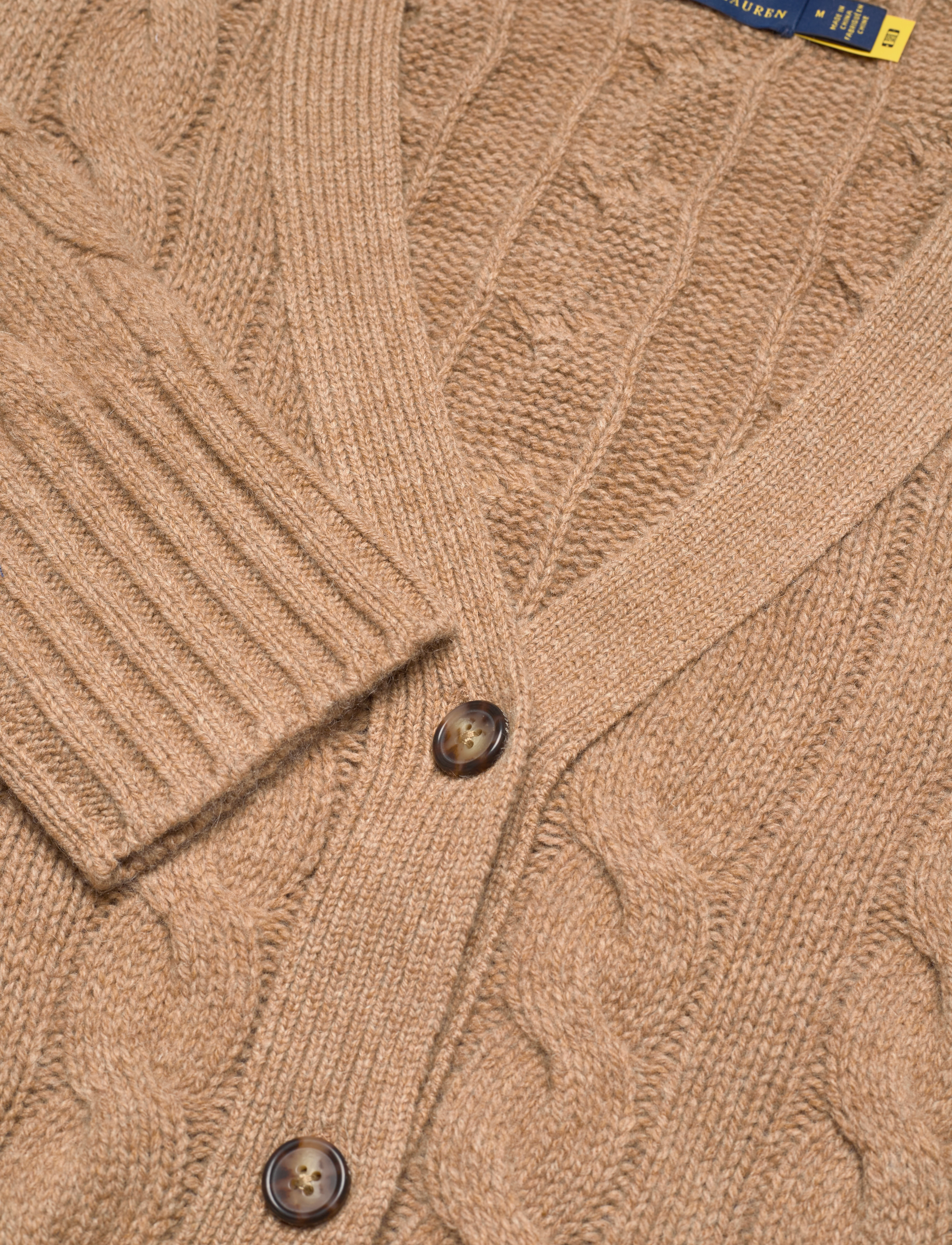 Polo Ralph Lauren - Belted Cable-Knit Wool-Cashmere Cardigan - collection camel - 4