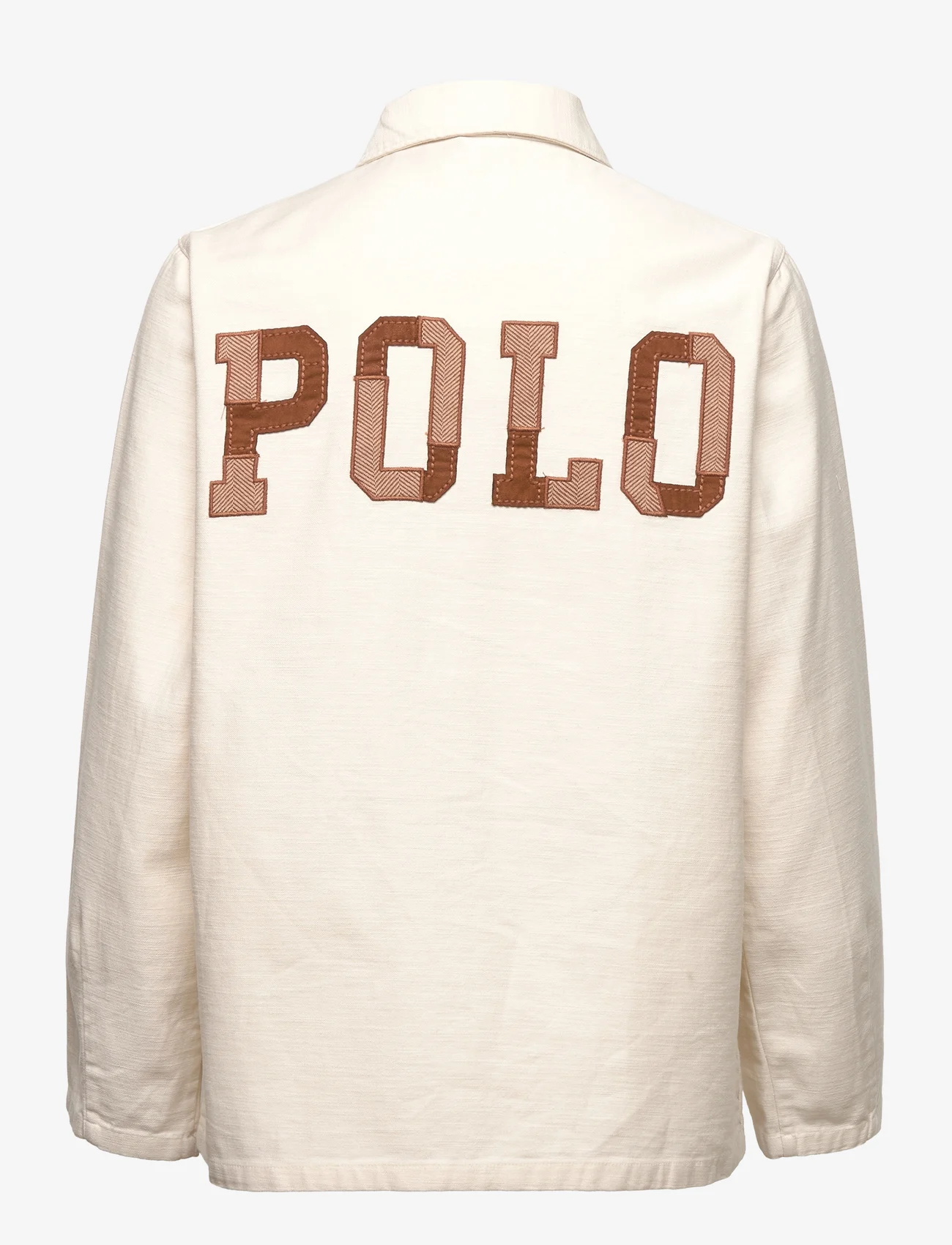 Polo Ralph Lauren - Logo Cotton Satin Shirt - sievietēm - estate cream - 1