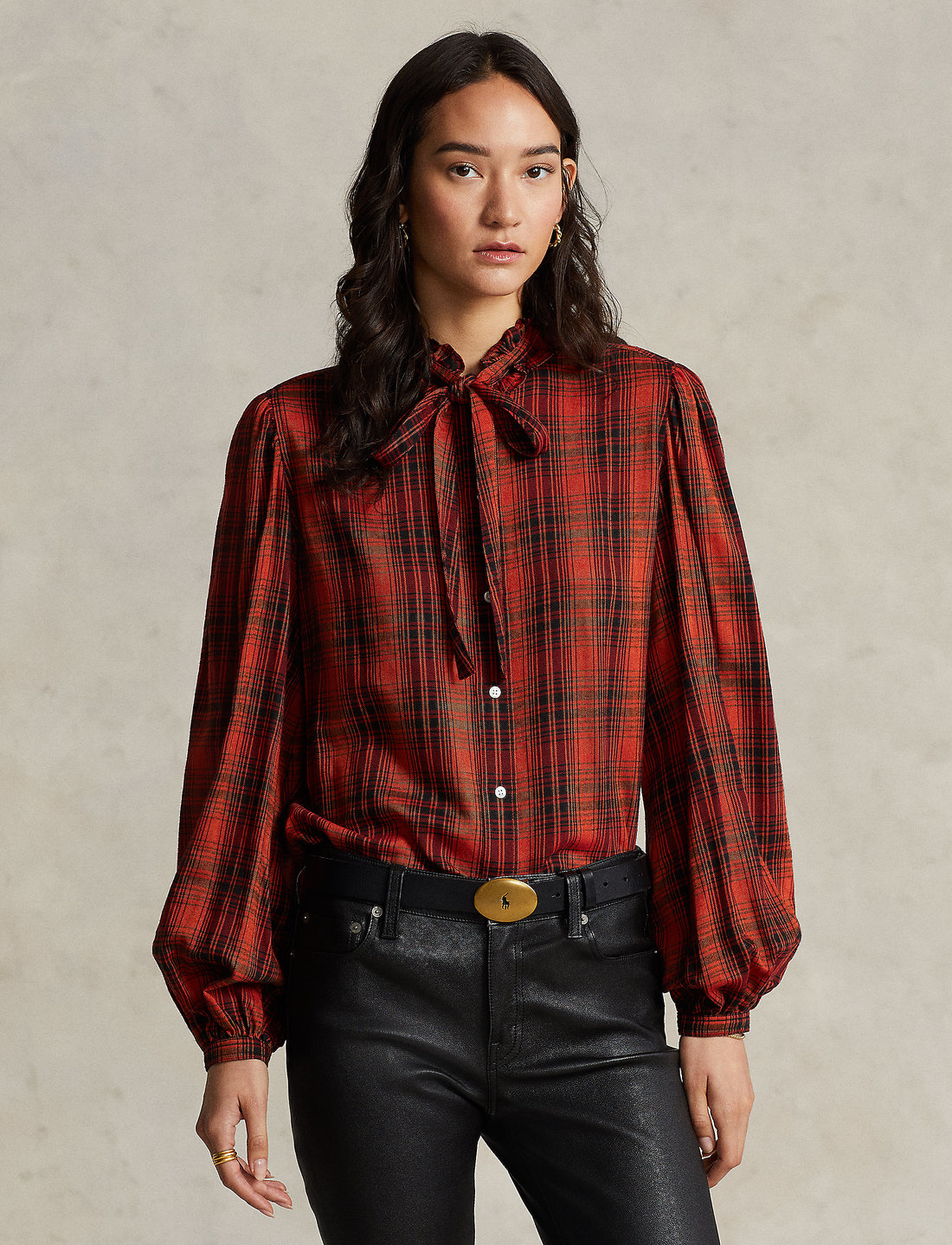 Polo ralph lauren women's plaid shirt hot sale