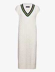 Polo Ralph Lauren - Cable-Knit Cricket Midi Sweater Dress - megztos suknelės - cream multi - 0