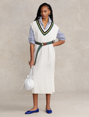 Polo Ralph Lauren - Cable-Knit Cricket Midi Sweater Dress - megztos suknelės - cream multi - 4