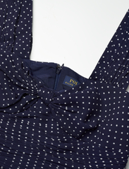 Polo Ralph Lauren - Dot-Print Knot-Front Crepe Midi Dress - midi garuma kleitas - 1273 navy/ white - 3