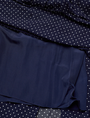 Polo Ralph Lauren - Dot-Print Knot-Front Crepe Midi Dress - vidutinio ilgio suknelės - 1273 navy/ white - 4
