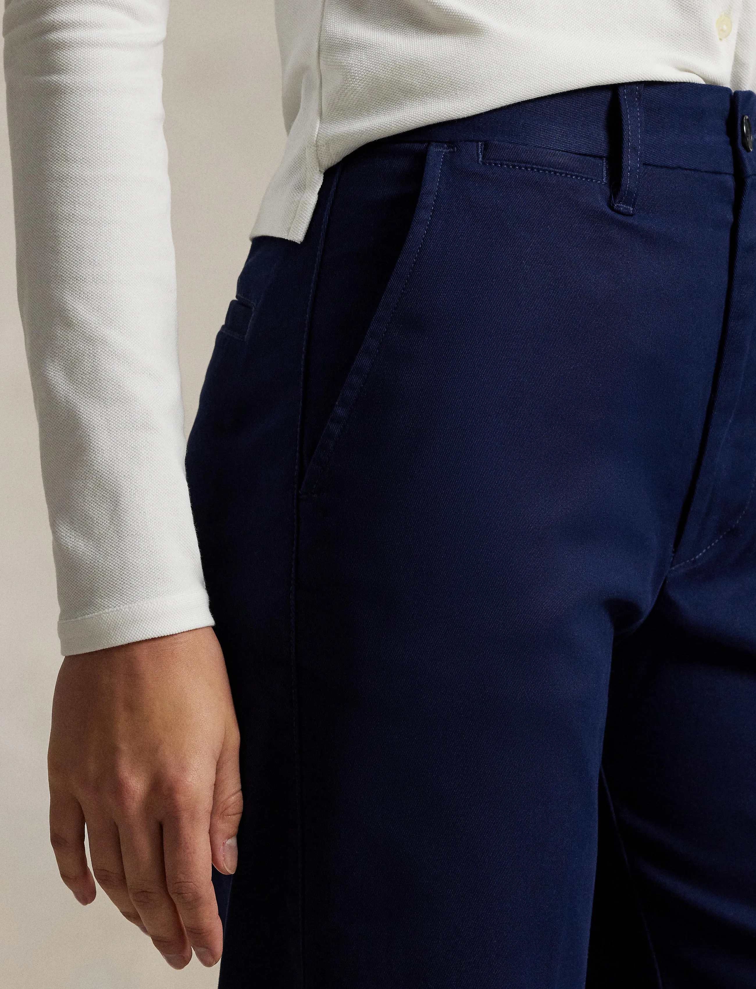 Polo Ralph Lauren - Chino Wide-Leg Pant - pantalons larges - newport navy - 4