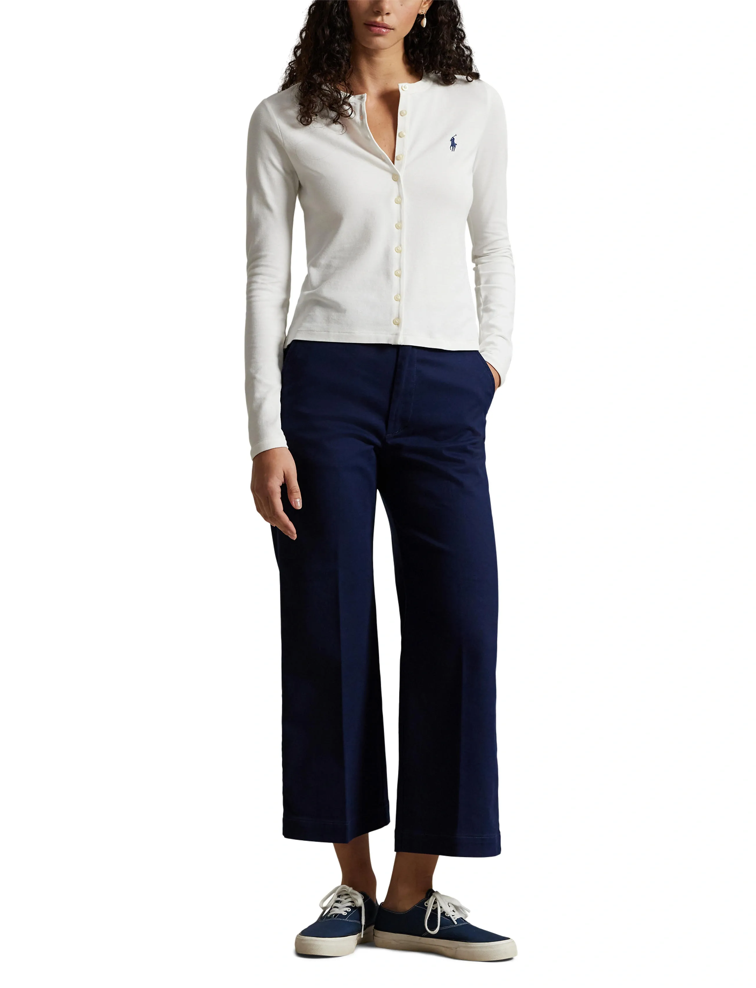 Polo Ralph Lauren - Chino Wide-Leg Pant - pantalons larges - newport navy - 5