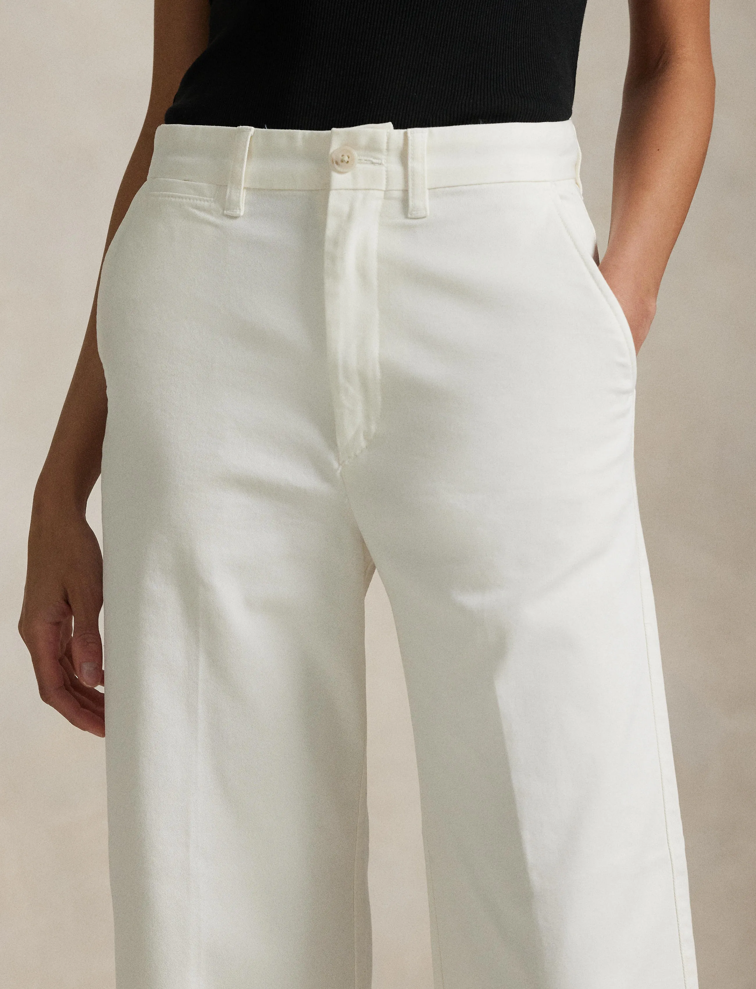 Polo Ralph Lauren - Chino Wide-Leg Pant - bukser med brede ben - warm white - 5