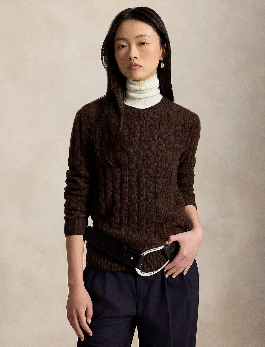 Polo Ralph Lauren - Cable-Knit Cashmere Sweater - cashmere - cedar heather - 2