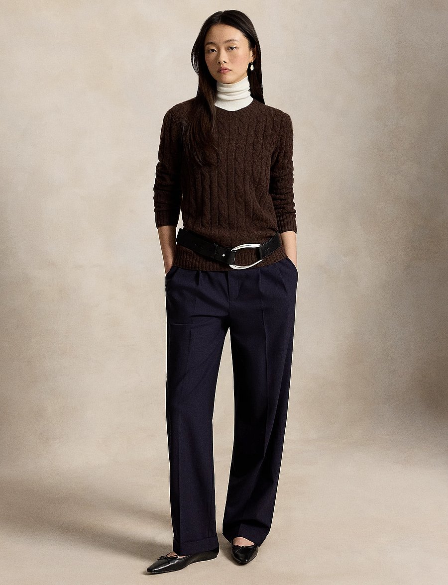 Polo Ralph Lauren - Cable-Knit Cashmere Sweater - cashmere - cedar heather - 3