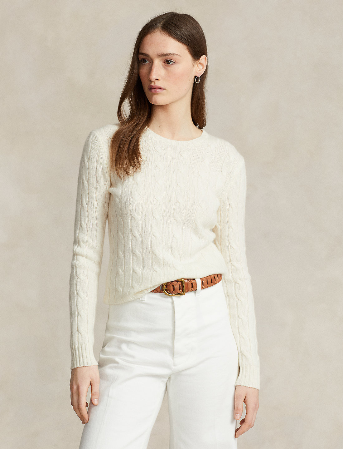 Cable knit cashmere sale sweater ralph lauren