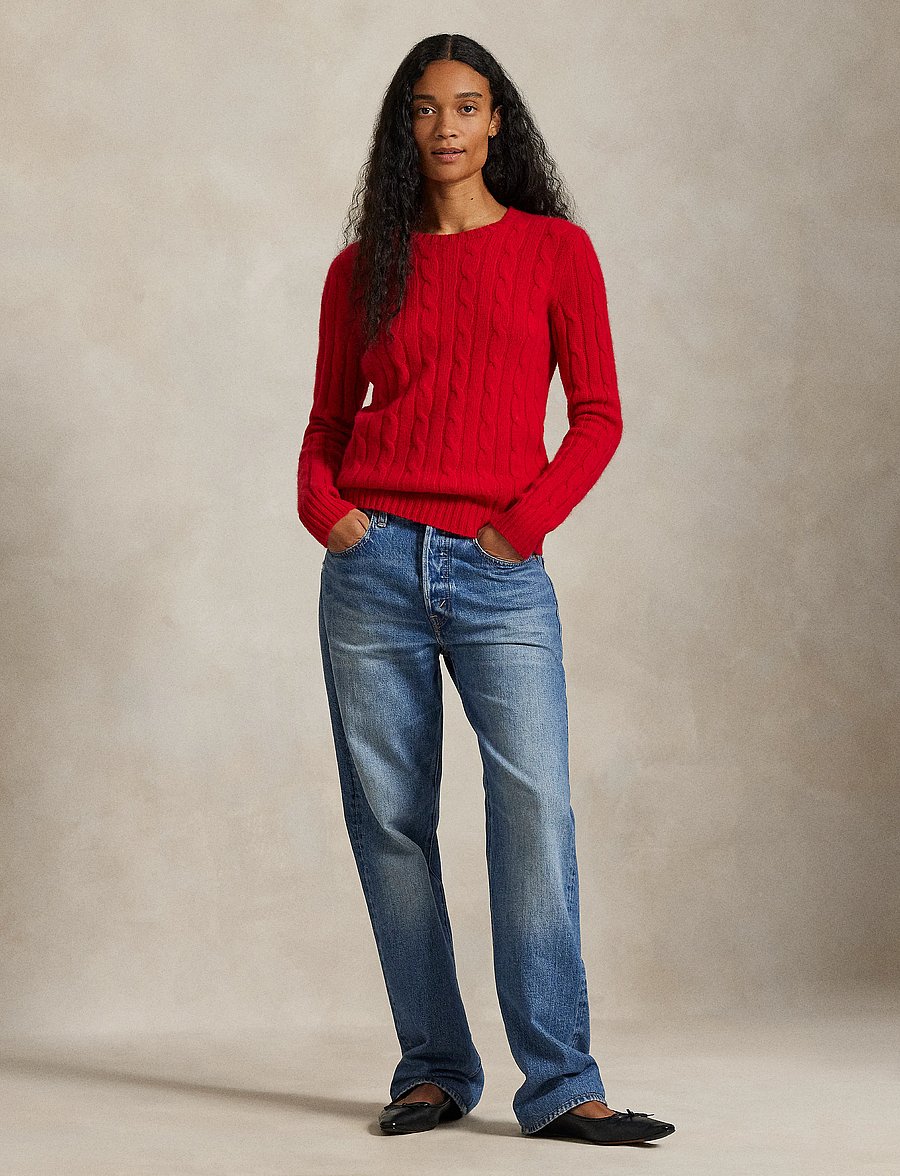 Polo Ralph Lauren - Cable-Knit Cashmere Sweater - cashmere - rl2000 red - 2