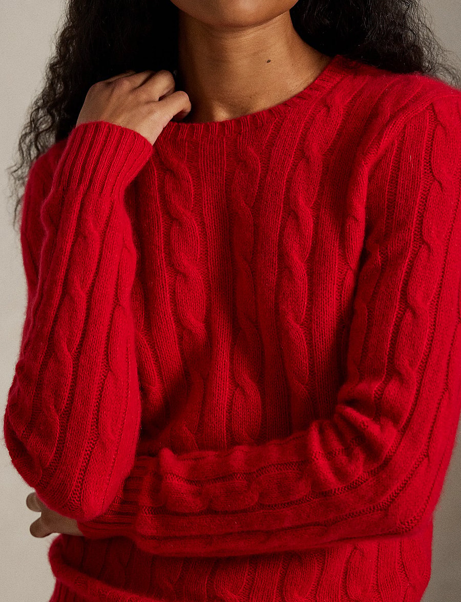 Polo Ralph Lauren - Cable-Knit Cashmere Sweater - cashmere - rl2000 red - 4