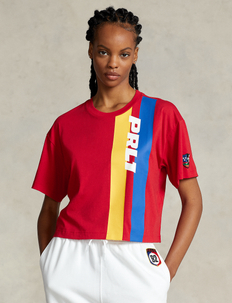 Logo Graphic Cropped Jersey Tee, Polo Ralph Lauren