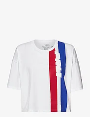Polo Ralph Lauren - Logo Graphic Cropped Jersey Tee - marškinėliai - white - 0