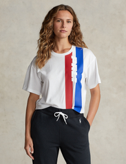 Polo Ralph Lauren - Logo Graphic Cropped Jersey Tee - marškinėliai - white - 3