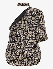 Polo Ralph Lauren - Floral Georgette One-Shoulder Blouse - palaidinės be rankovių - 1271 vintage dais - 1