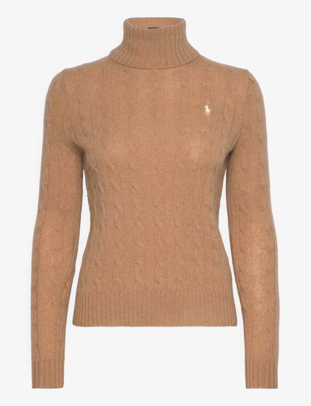 Polo Ralph Lauren - Wool-Cashmere Cable Turtleneck Sweater - peysur - collection camel - 1