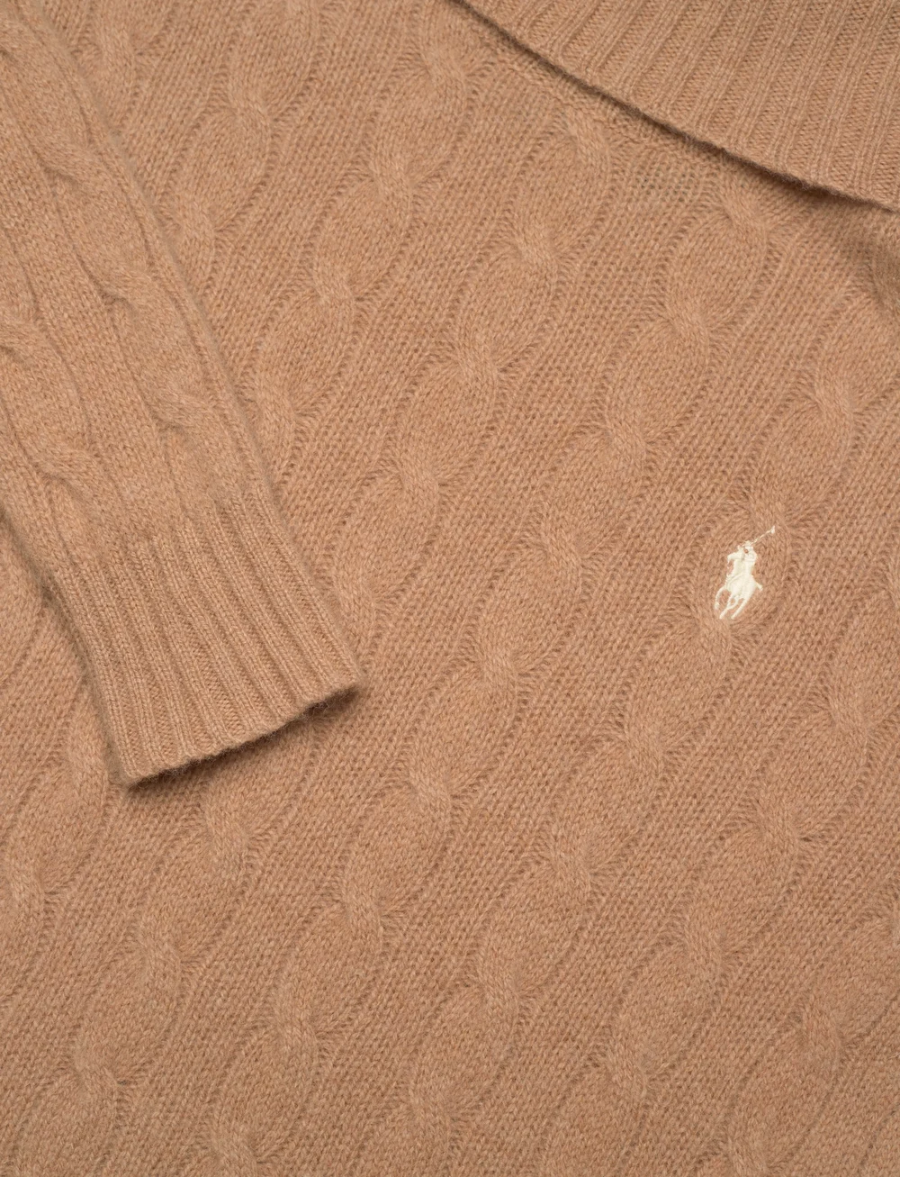 Polo Ralph Lauren - Wool-Cashmere Cable Turtleneck Sweater - peysur - collection camel - 3