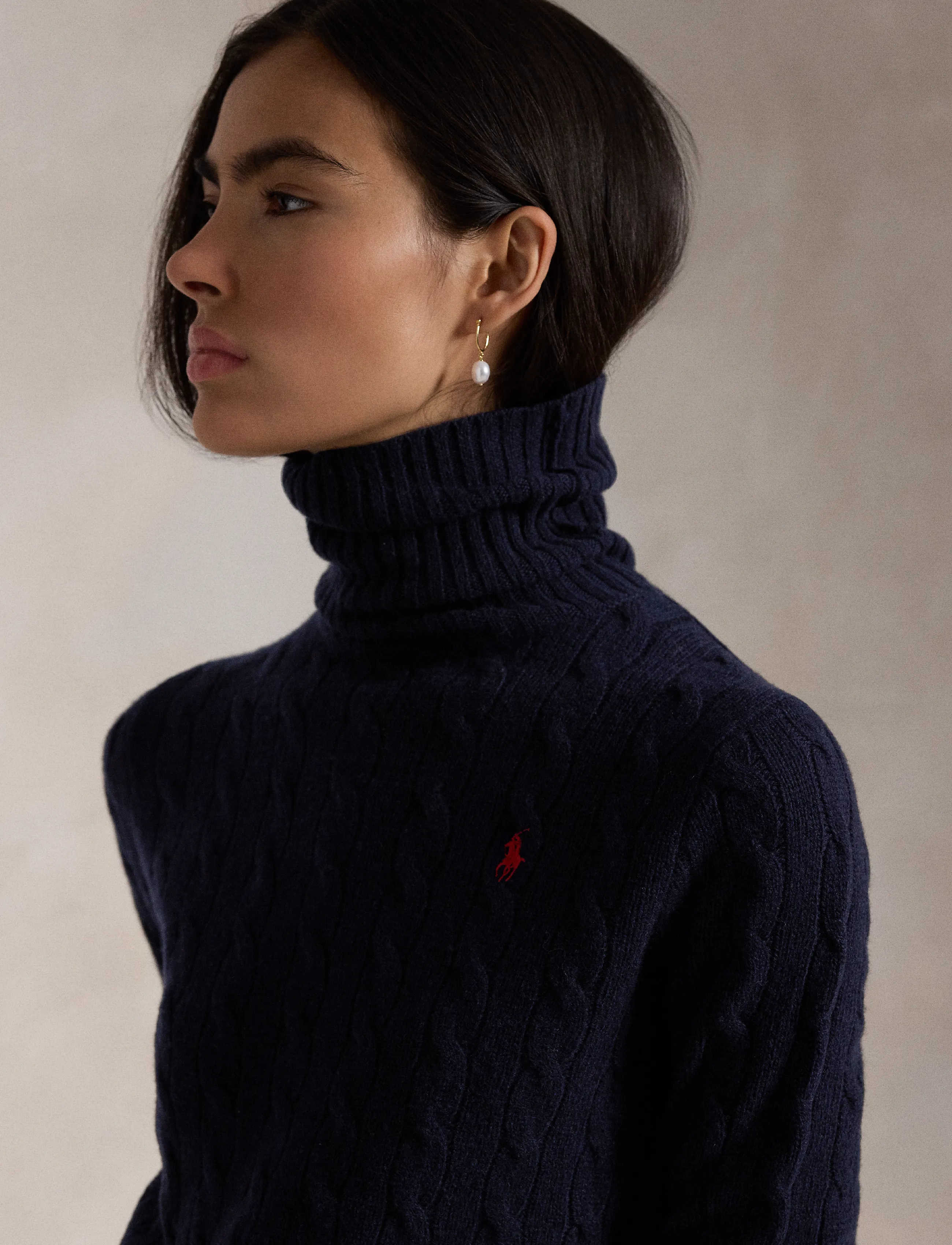Polo Ralph Lauren - Wool-Cashmere Cable Turtleneck Sweater - kaschmir - hunter navy - 2
