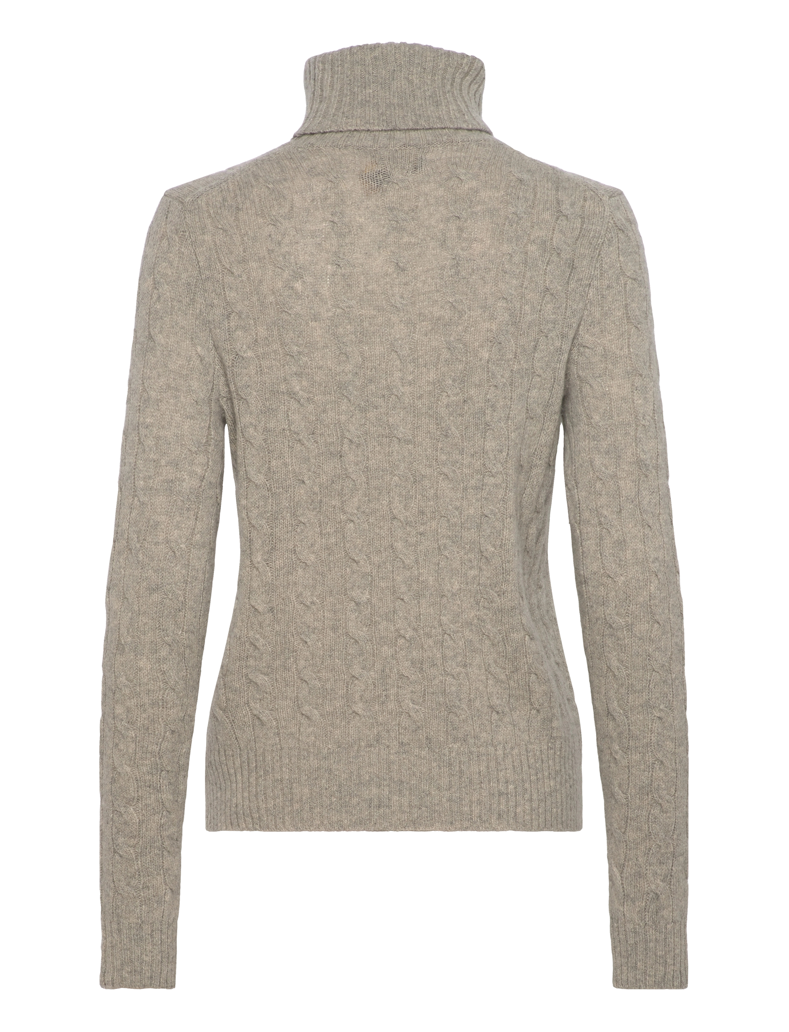 Polo Ralph Lauren - Wool-Cashmere Cable Turtleneck Sweater - kaschmir - light vintage hea - 1