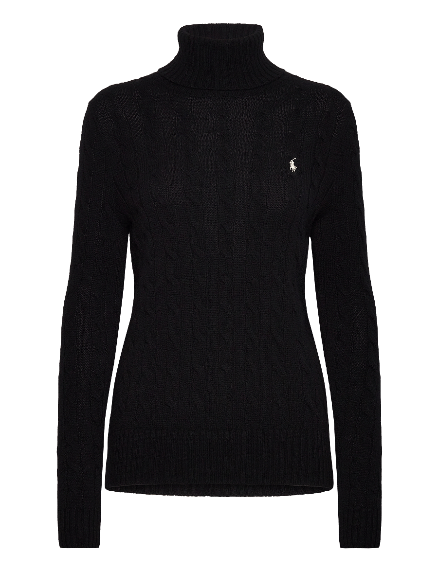 Polo Ralph Lauren - Wool-Cashmere Cable Turtleneck Sweater - kashmir - polo black - 0