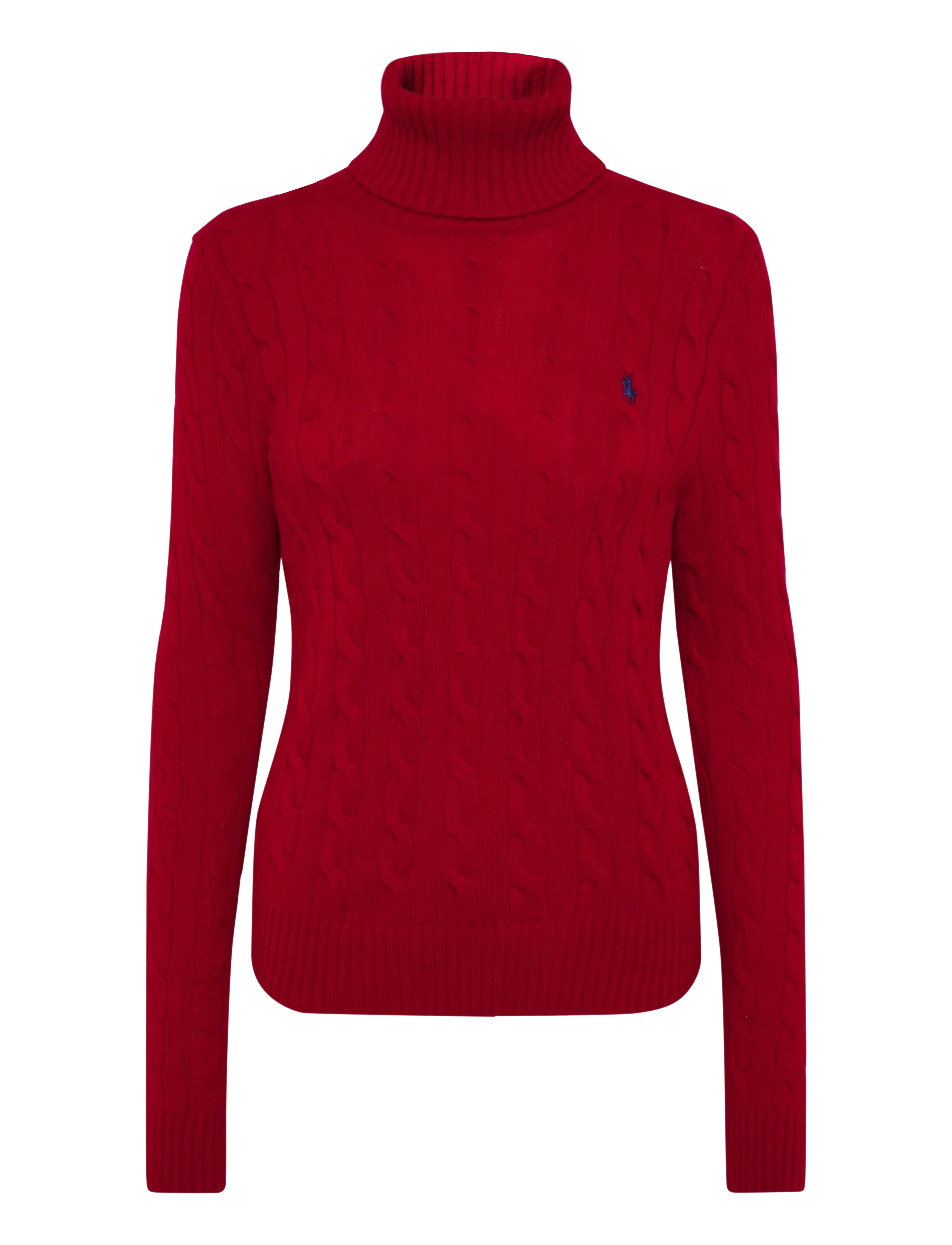 Polo Ralph Lauren Wool-Cashmere Cable Turtleneck Sweater - Farben der Saison - UNIVERSITY RED / red