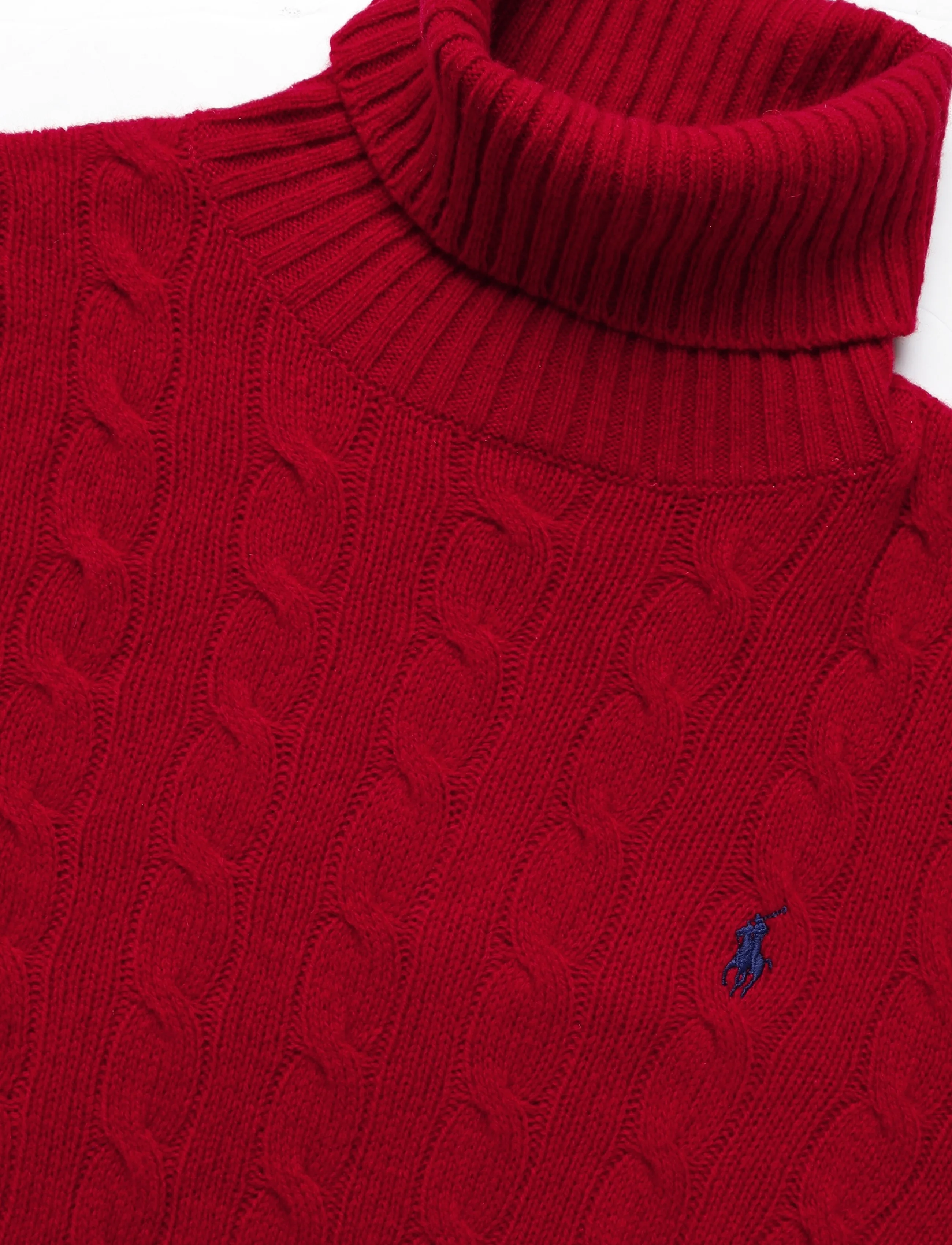 Polo Ralph Lauren - Wool-Cashmere Cable Turtleneck Sweater - kaschmir - university red - 2