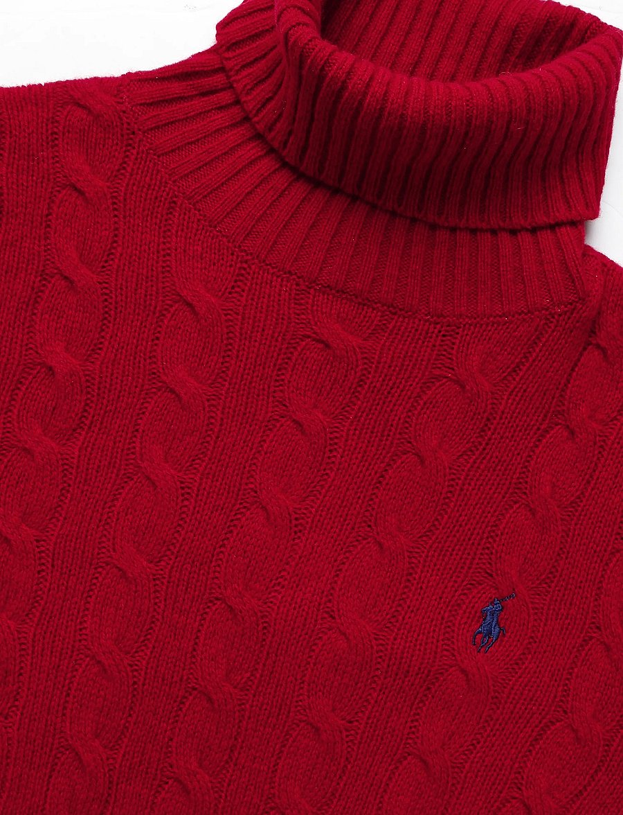 Polo Ralph Lauren - Wool-Cashmere Cable Turtleneck Sweater - kaschmir - university red - 2
