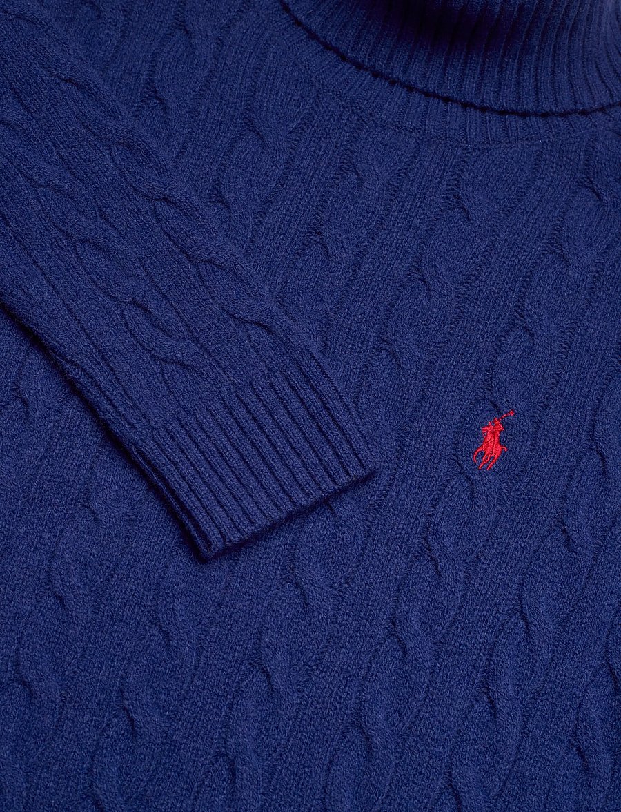 Polo Ralph Lauren - Wool-Cashmere Cable Turtleneck Sweater - cachemire - winter night navy - 2