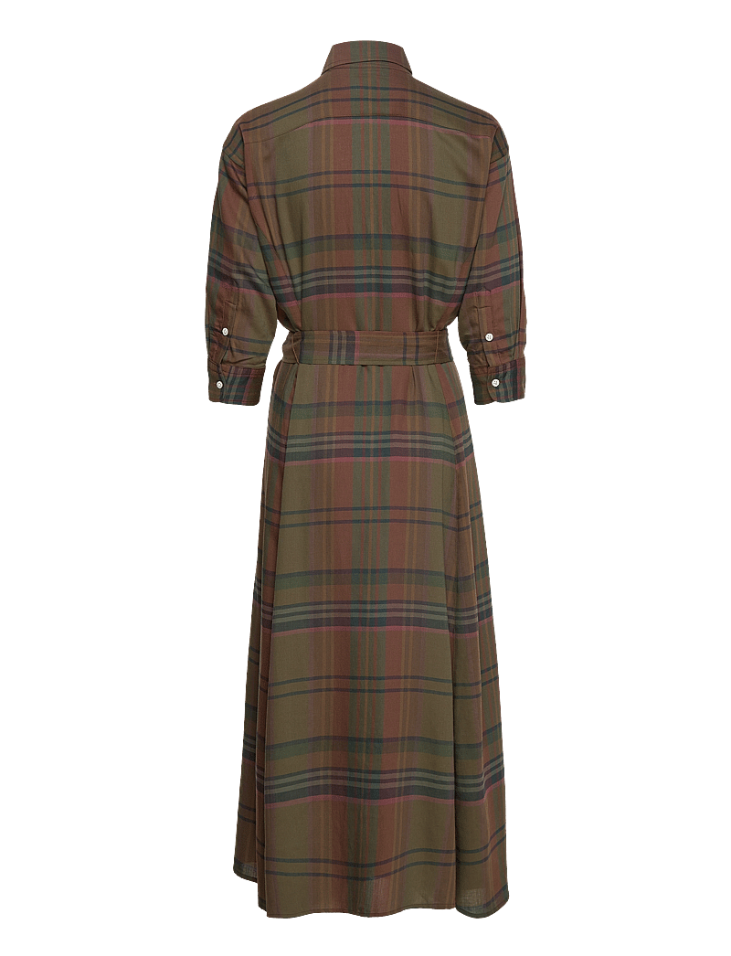 Polo Ralph Lauren Plaid Cotton-blend Belted Shirtdress midi dresses shop at Booztlet Polo Ralph Lauren Plaid Cotton-blend Belted Shirtdress midi dresses shop at Booztlet