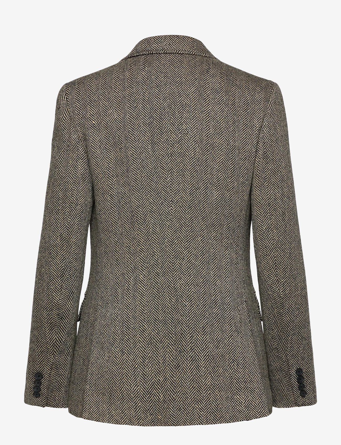 Polo Ralph Lauren - Herringbone Linen-Blend Blazer - enkelknäppta kavajer - black/cream herri - 1