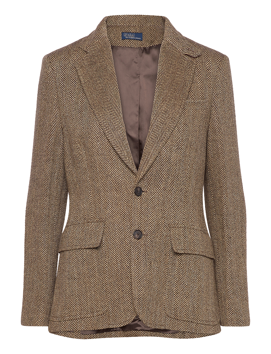 Polo Ralph Lauren - 5.9/1 LN SLK BLD HB-BLZ - blazers à fermeture droite - brown/cream herri - 1