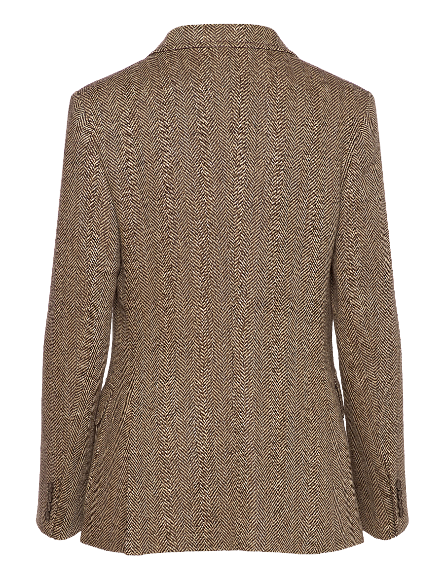 Polo Ralph Lauren - 5.9/1 LN SLK BLD HB-BLZ - blazers à fermeture droite - brown/cream herri - 2