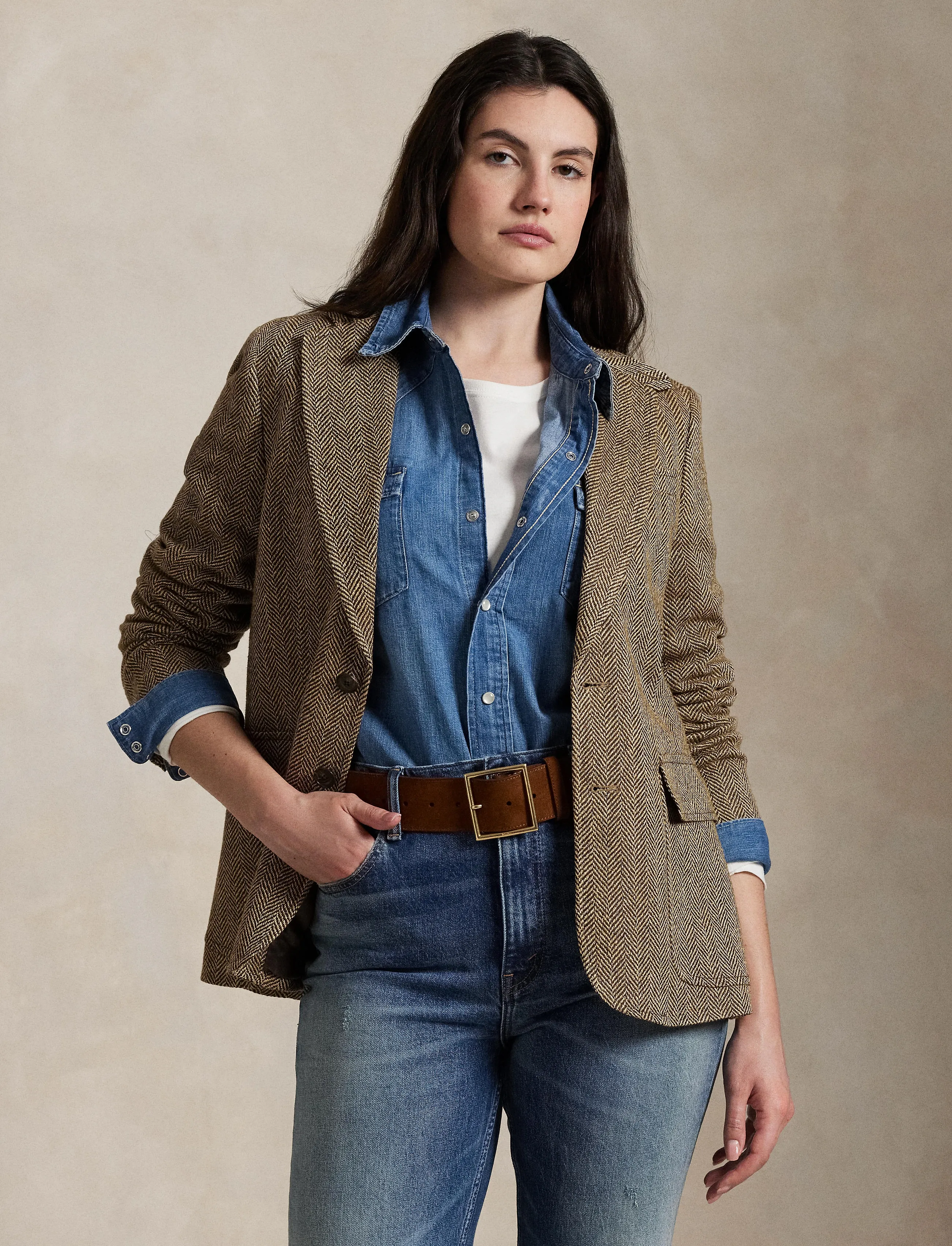 Polo Ralph Lauren Single-Breasted Herringbone Blazer – bild 8