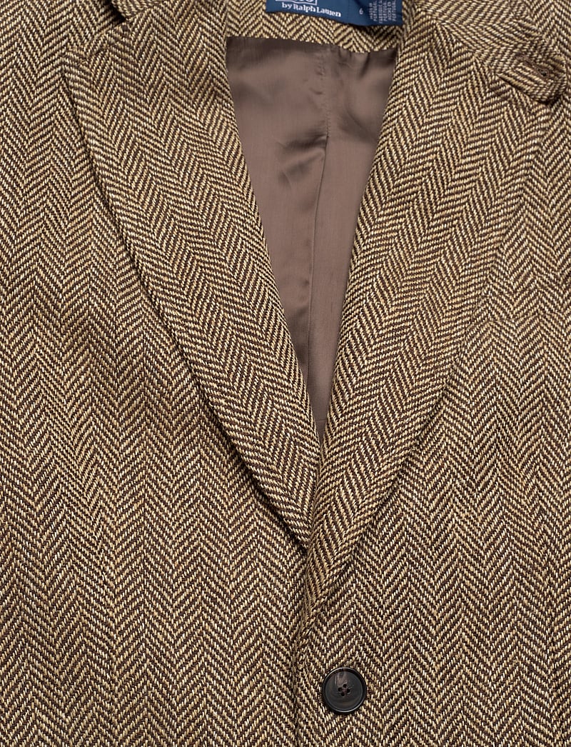 Polo Ralph Lauren - Herringbone Linen-Blend Blazer - einreihige blazer - brown/cream herri - 3