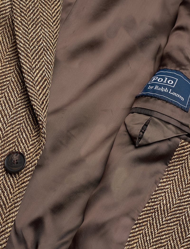 Polo Ralph Lauren - Herringbone Linen-Blend Blazer - einreihige blazer - brown/cream herri - 5