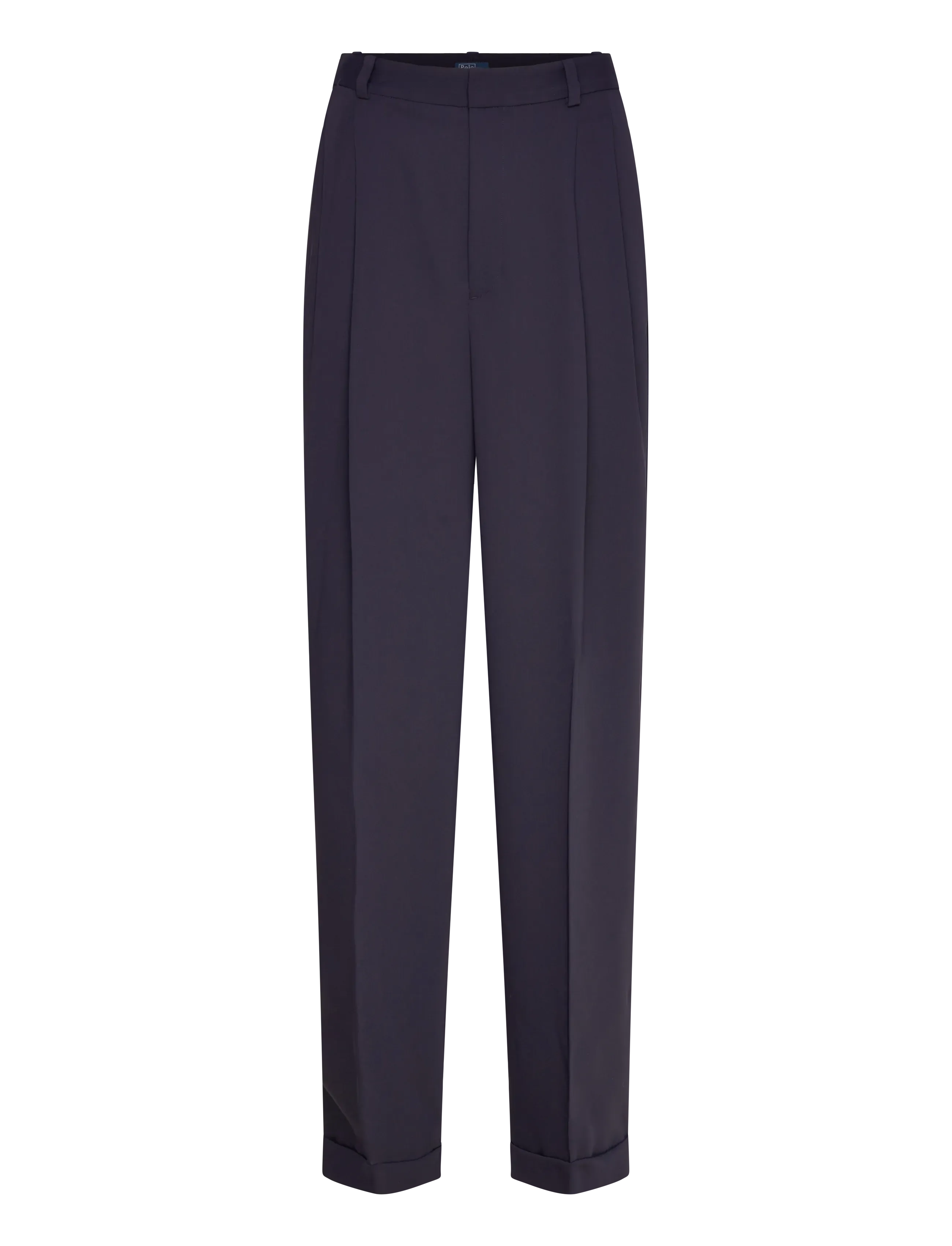 Polo Ralph Lauren Pleated Straight-Leg Pant, 34, Trousers, Marineblau - Straight Leg, Frauen