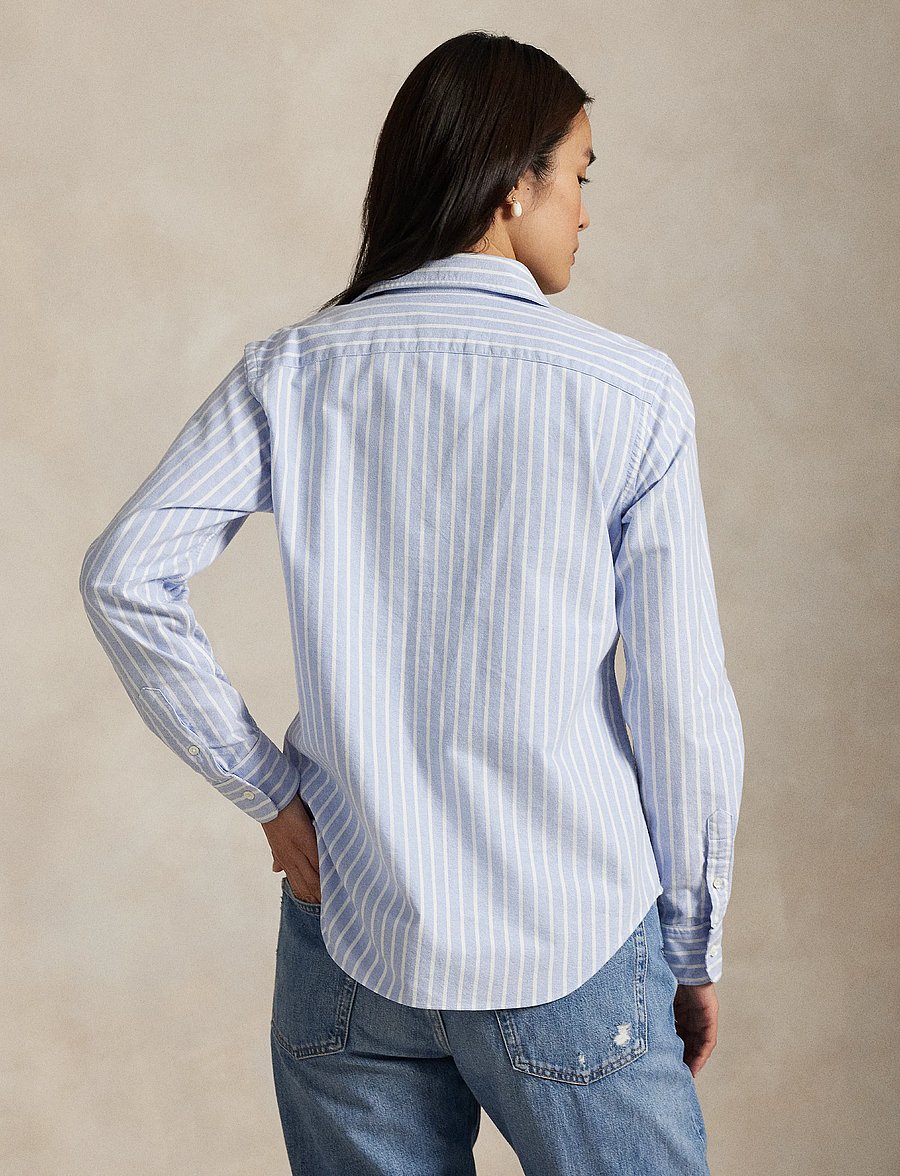 Polo Ralph Lauren - Slim Fit Striped Oxford Shirt - denimskjorter - 1153 harbor islan - 5