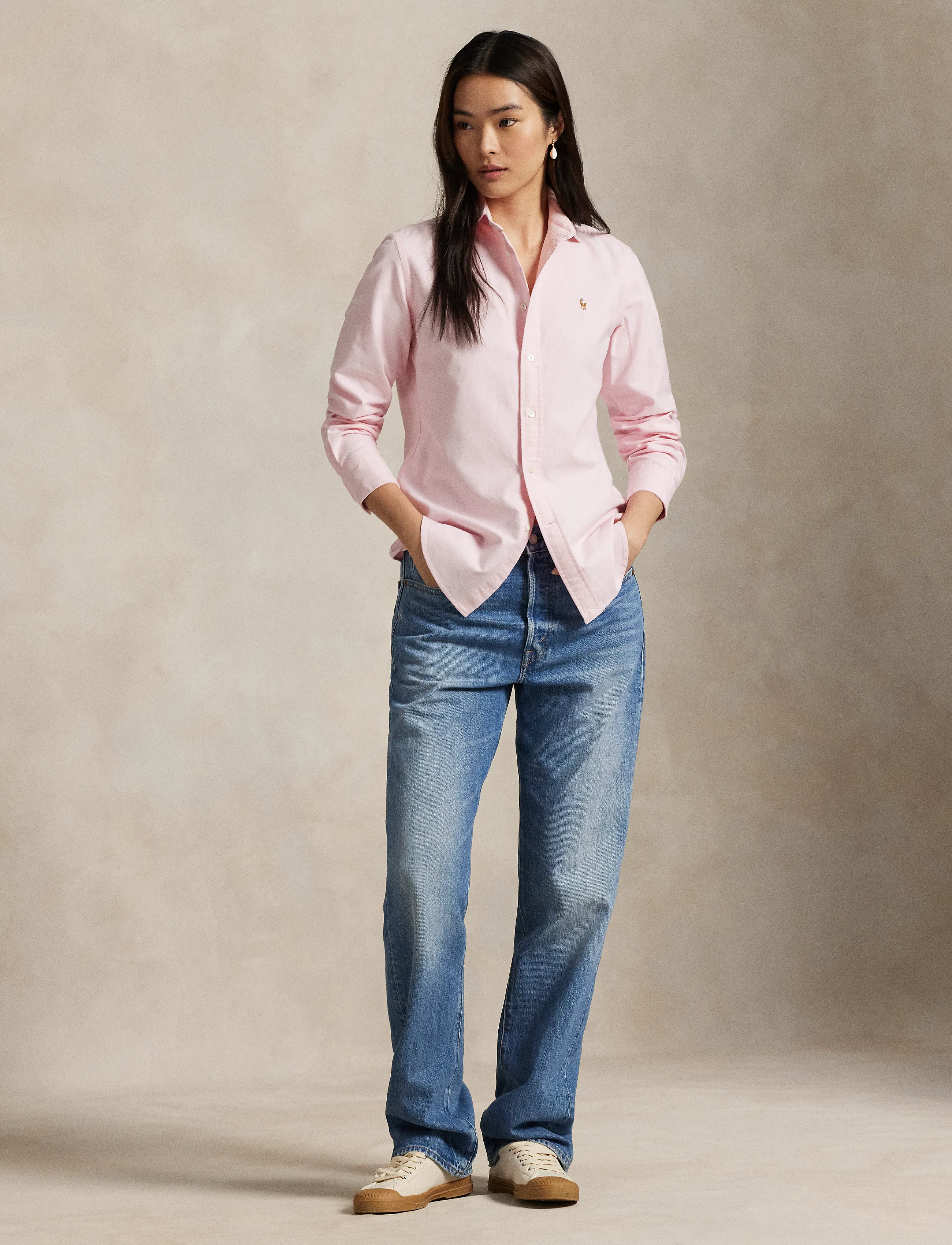 Polo Ralph Lauren - Slim Fit Oxford Shirt - langærmede skjorter - bath pink - 4