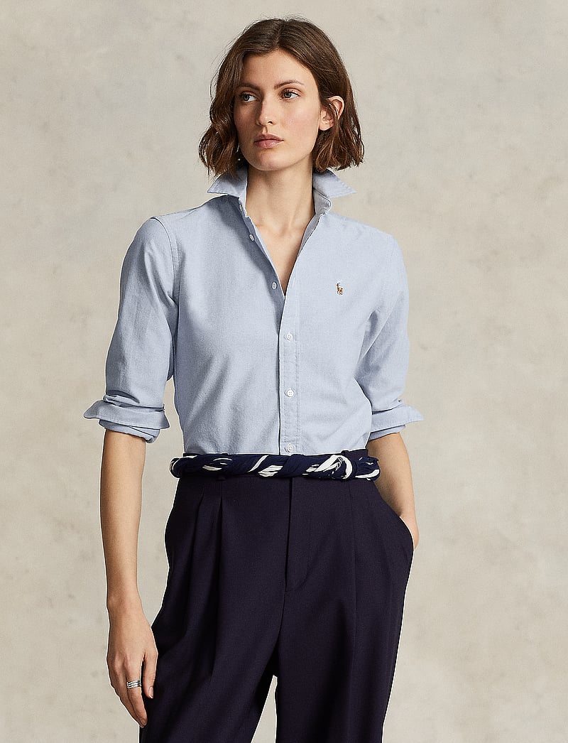 Polo Ralph Lauren - Slim Fit Oxford Shirt - denimskjorter - bsr blue - 0