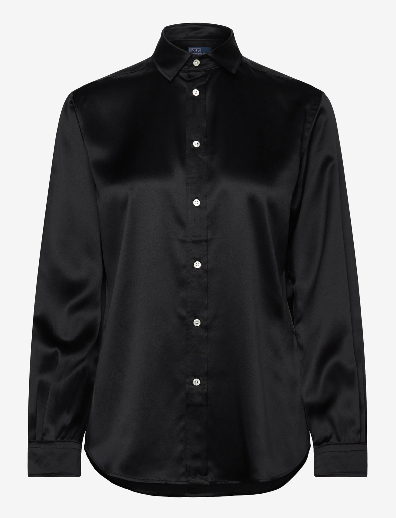 Polo Ralph Lauren - Slim Fit Silk Shirt - long-sleeved shirts - polo black - 0