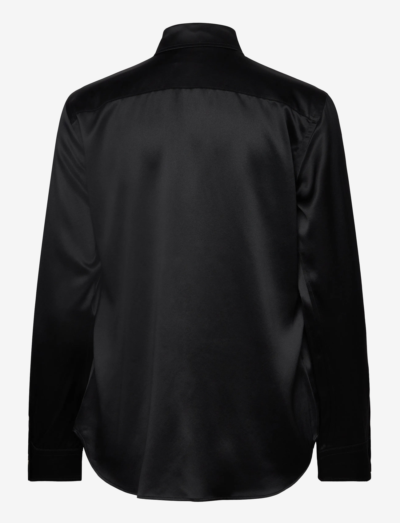 Polo Ralph Lauren - Slim Fit Silk Shirt - long-sleeved shirts - polo black - 1