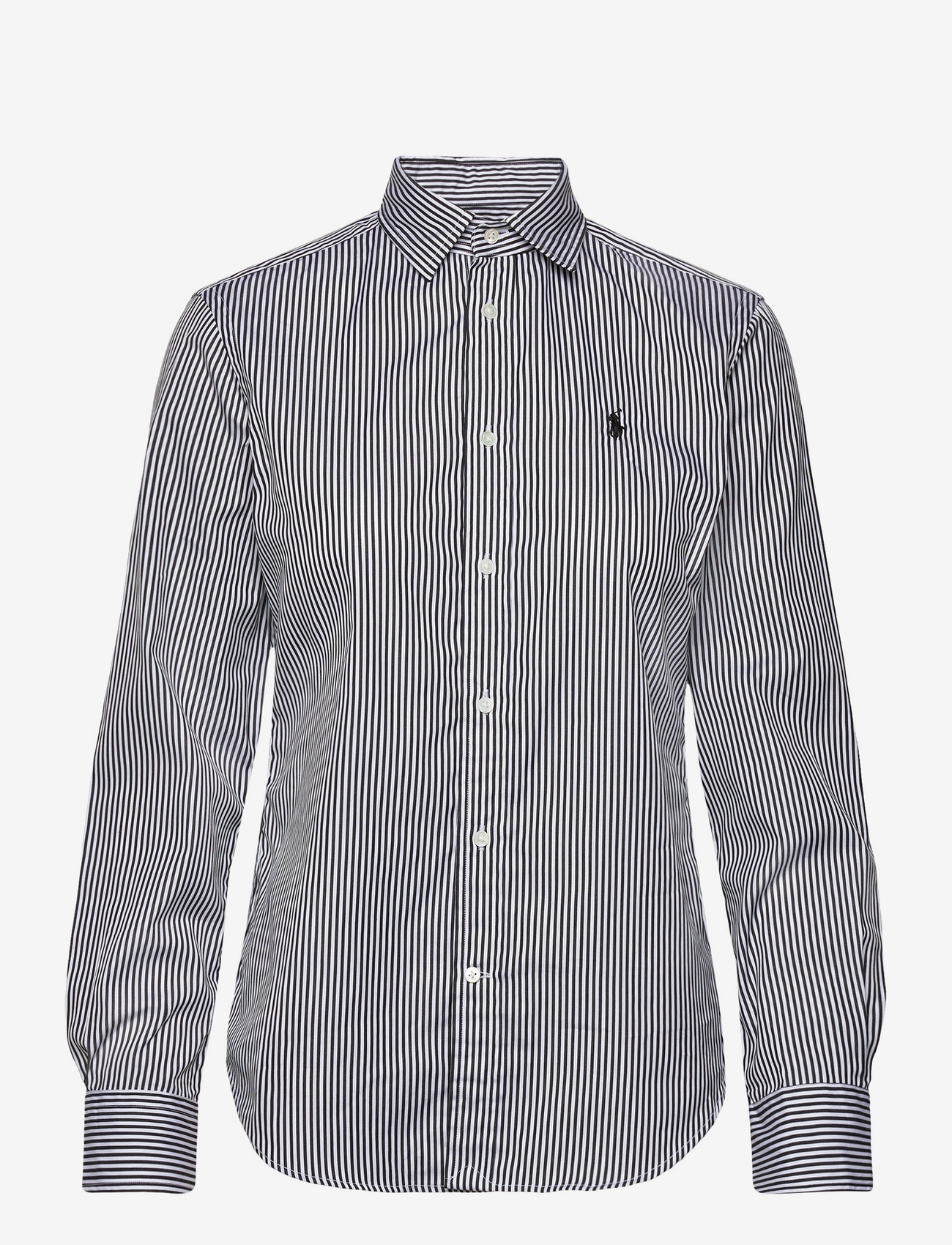 Polo Ralph Lauren Slim Fit Striped Cotton Shirt - Blusen & Hemden - 1322B WHITE/POLO / black