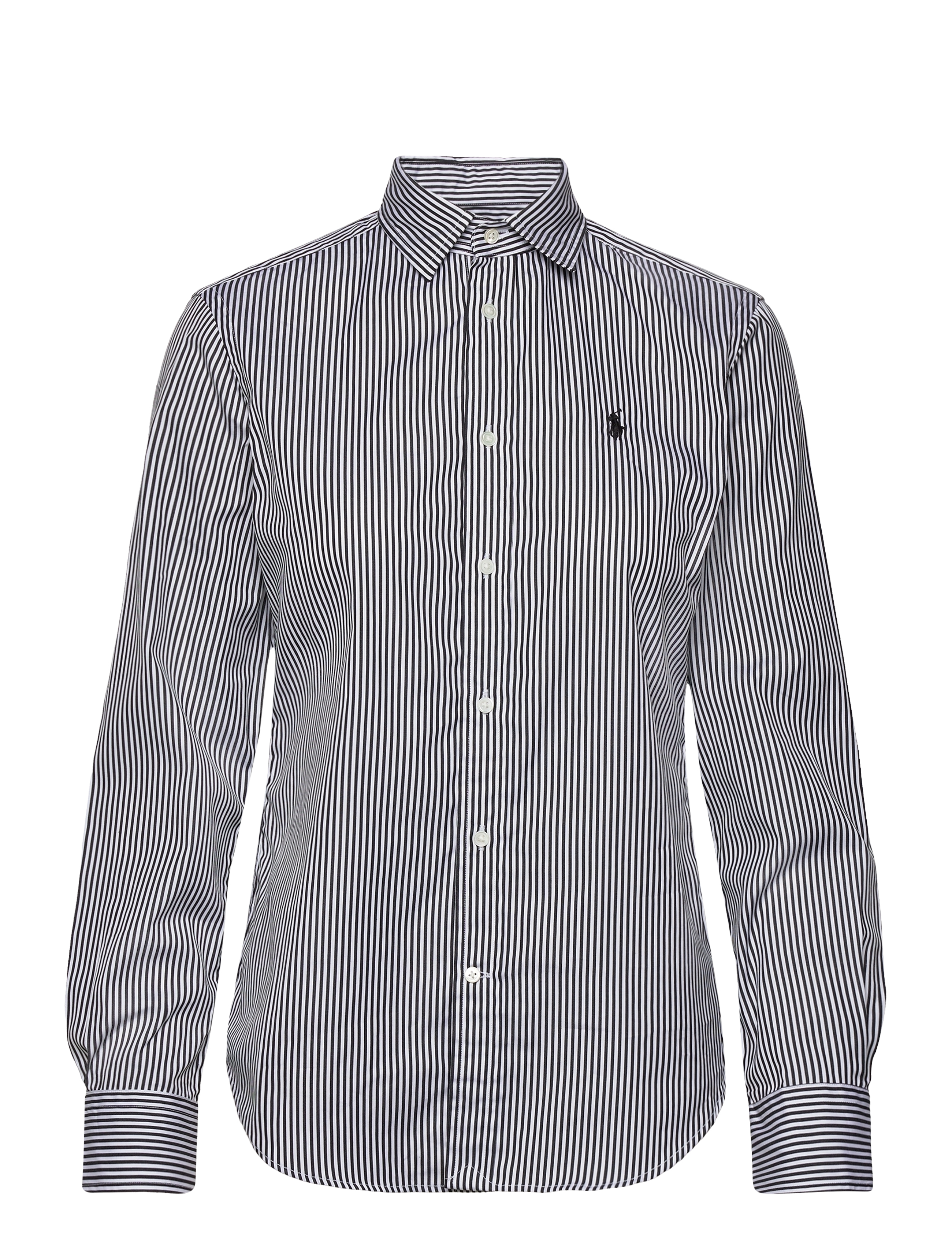 Polo Ralph Lauren Slim Fit Striped Cotton Shirt - Kläder - 1322B WHITE/POLO / black