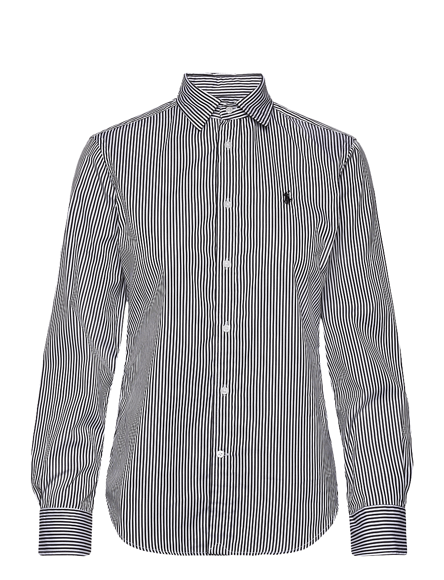 Polo Ralph Lauren - Slim Fit Striped Cotton Shirt - denimskjorter - 1322b white/polo - 1