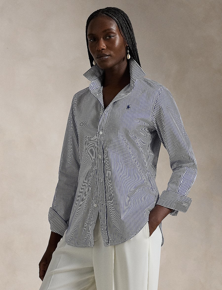 Polo Ralph Lauren - Slim Fit Striped Cotton Shirt - chemises en jeans - 1322 white/ fall - 0