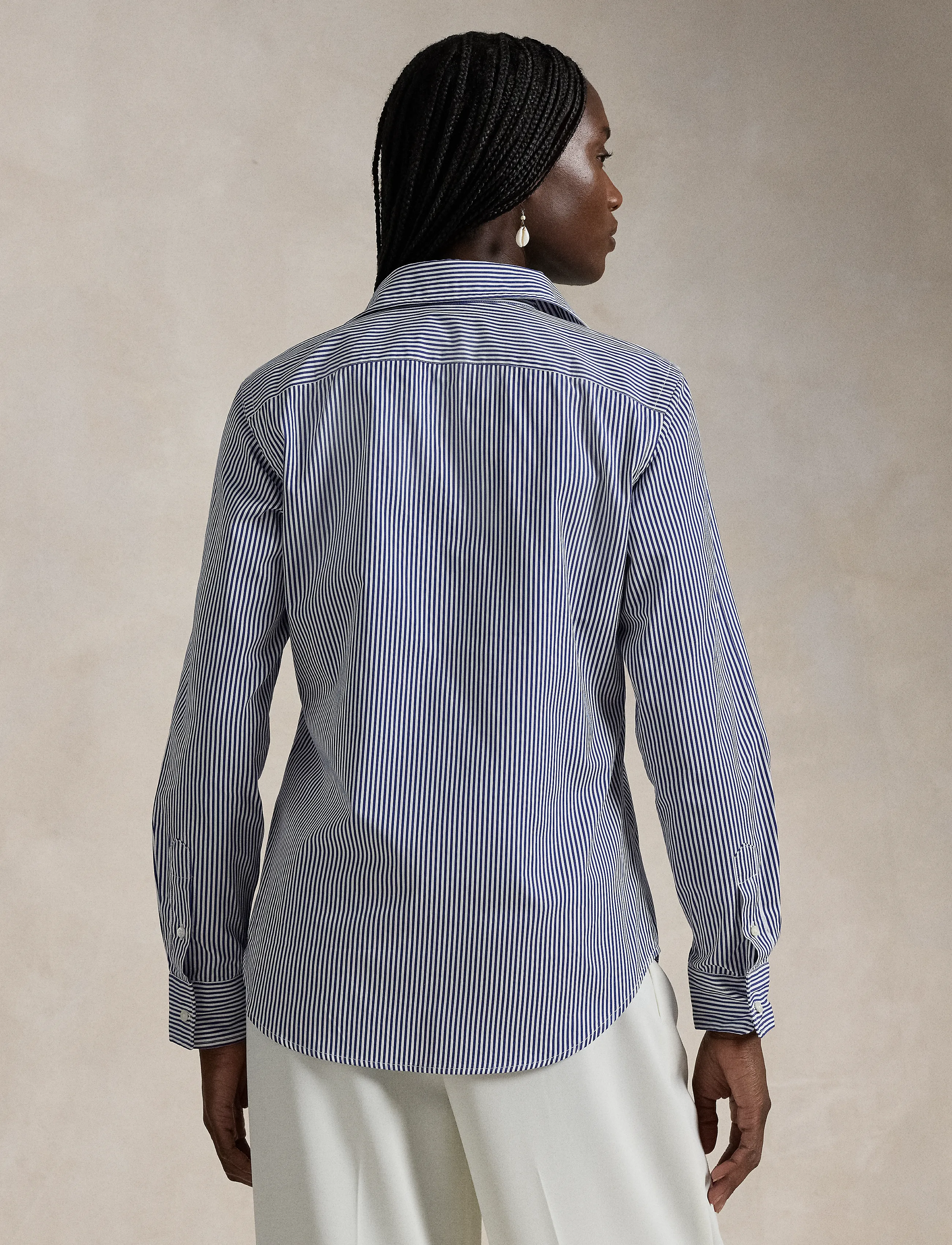 Polo Ralph Lauren - Slim Fit Striped Cotton Shirt - chemises en jeans - 1322 white/ fall - 3
