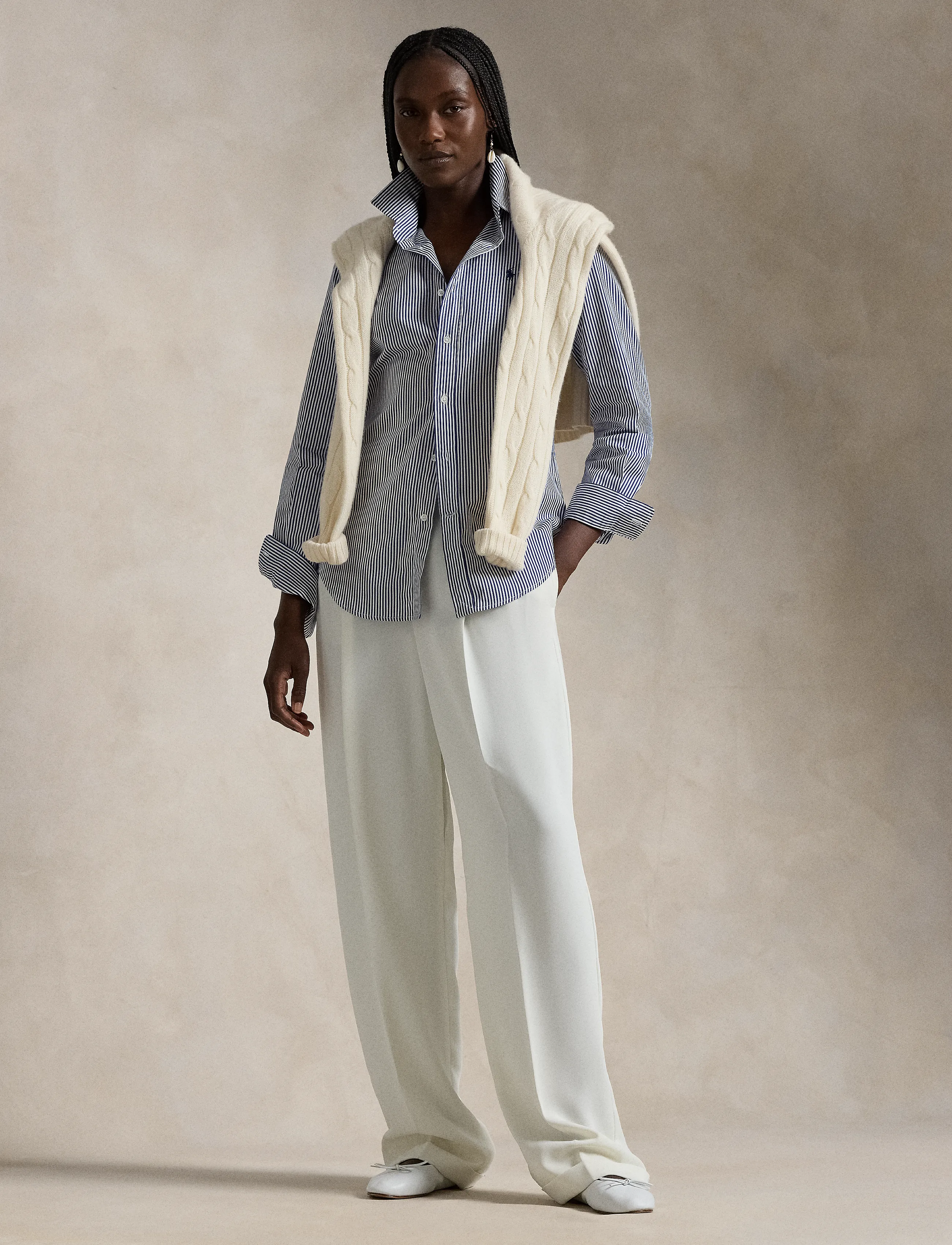 Polo Ralph Lauren - Slim Fit Striped Cotton Shirt - chemises en jeans - 1322 white/ fall - 4