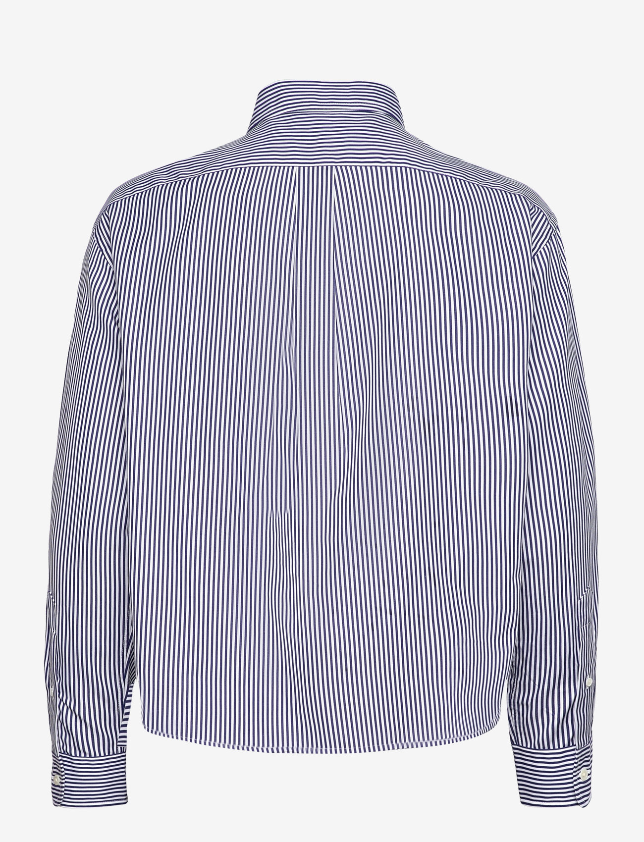 Polo Ralph Lauren - Cropped Boxy Striped Cotton Shirt - pitkähihaiset paidat - 1322 white/ fall - 2
