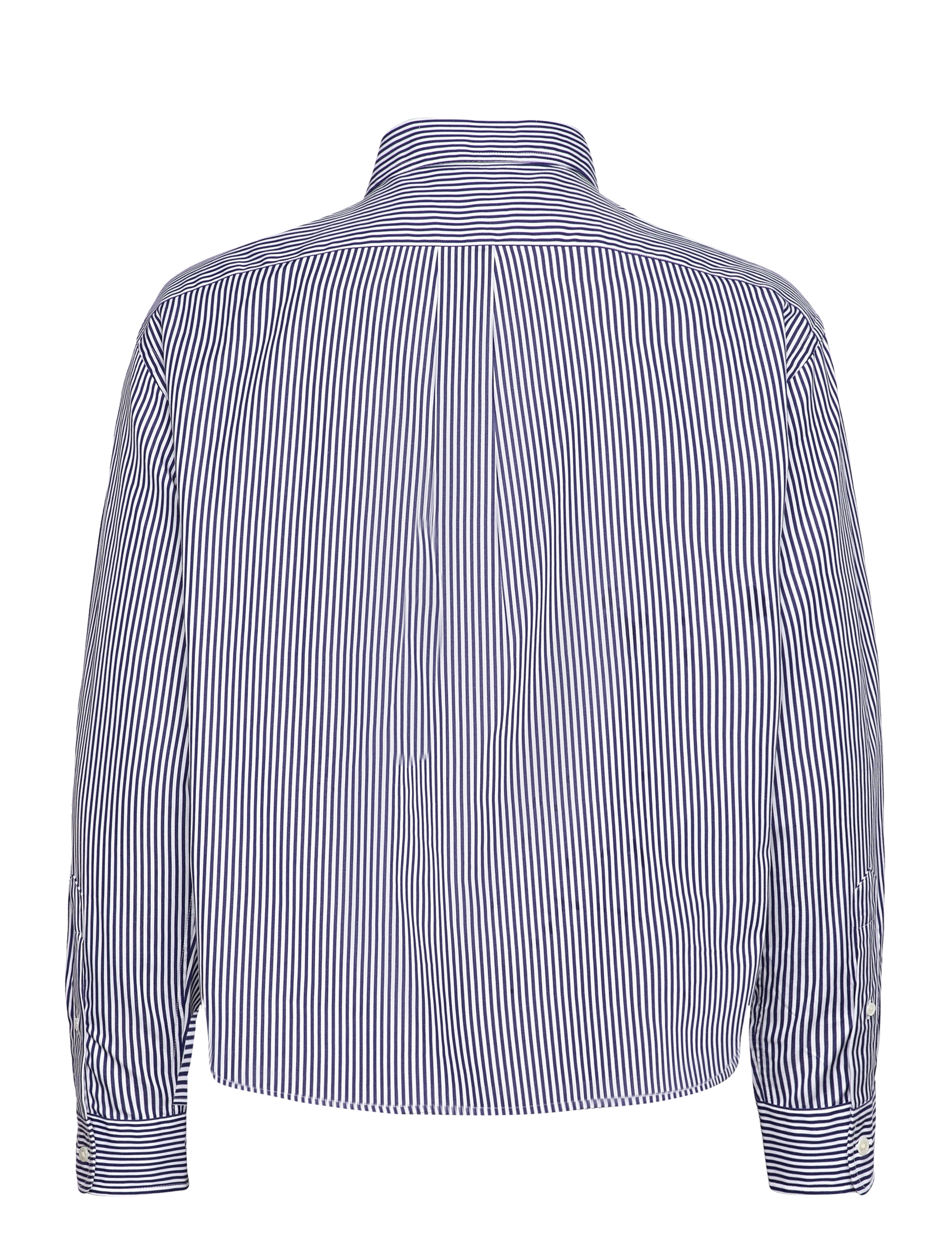 Polo Ralph Lauren - Cropped Boxy Striped Cotton Shirt - chemises à manches longues - 1322 white/ fall - 2