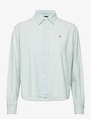 Polo Ralph Lauren - Wide Cropped Chambray Shirt - krekli ar garām piedurknēm - chambray - 0